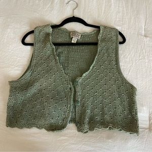 Matcha Green Knitted Vest 🍵